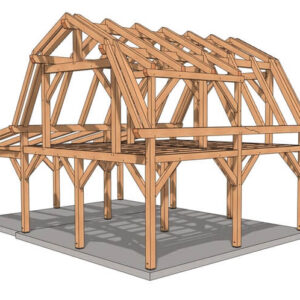 22x24 Gambrel Roof Plan (43611) Isometric-4