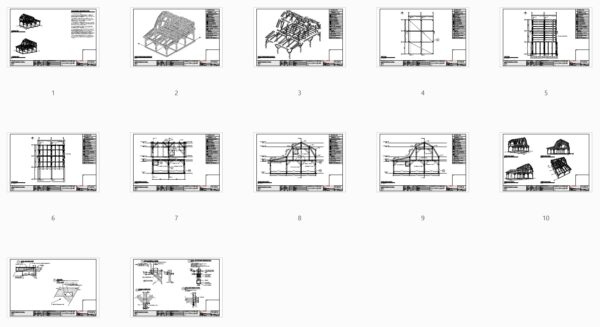 22x24 Gambrel Roof Plan (43611) - Plan Overview