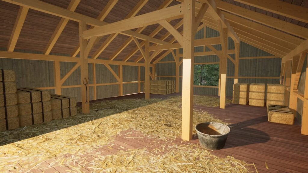 30x40 Post and Beam Barn (08461)-Loft_1