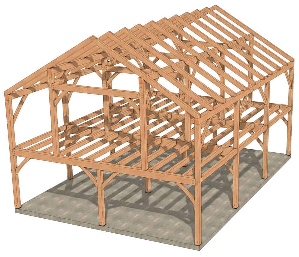 30x40 Post and Beam Barn (53885)-_8_1