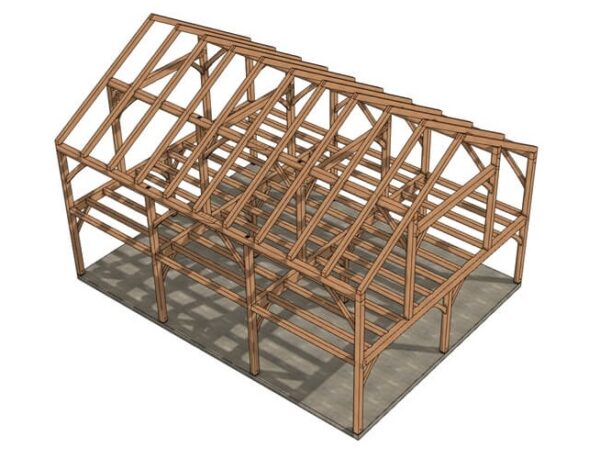 30×40 Post and Beam Barn - Timber Frame HQ