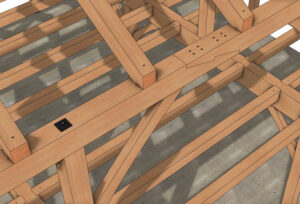 30x40 Post and Beam Barn Plan (53885) - Roof-Close-Up-1