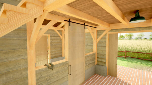 Timber Frame Horse Barn Interior Stalls