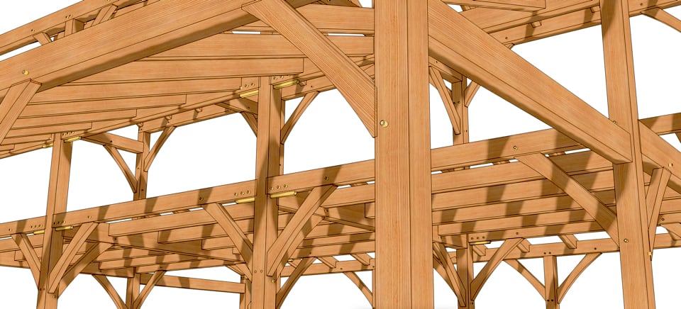 40x42 Timber Frame Horse Barn 14