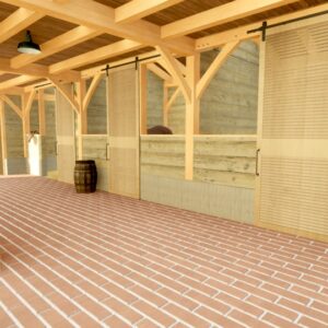 40x42 Timber Frame Horse Barn Stalls