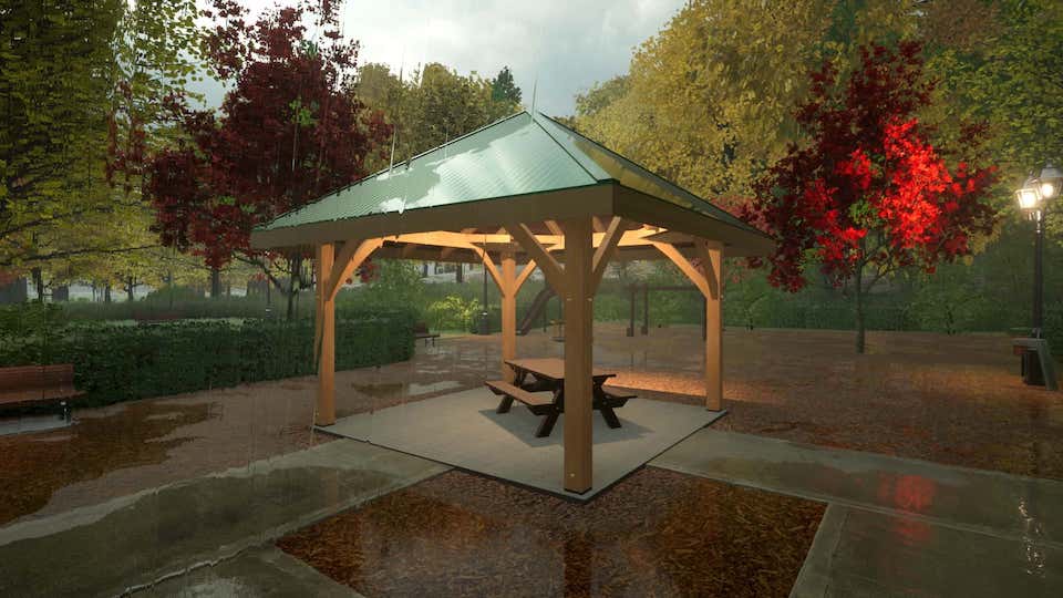 14x14 Timber Frame Pavilion 10