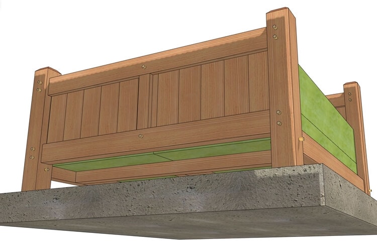 King Size Timber Frame Bed (54889) Roof-Detail-1