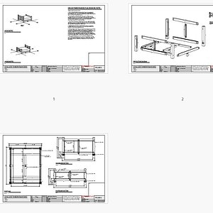 King Size Timber Frame Bed Plan (54889) - Plan Overview