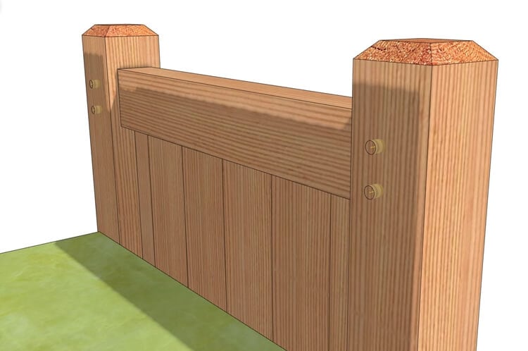 Twin Size Timber Frame Bed (54887) Headboard Close Up