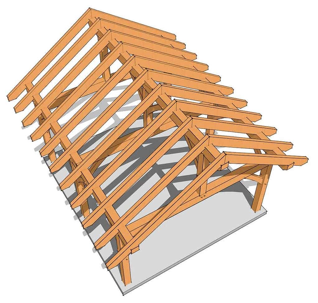 16×18 Timber Frame Plan (6981) 5