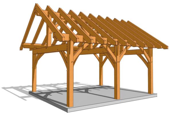 16x18 Timber Frame Plan - Image 2