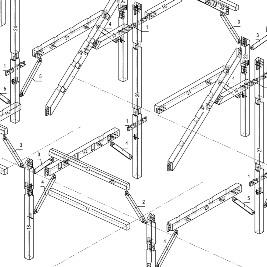 3d Views of Disassembled Frame