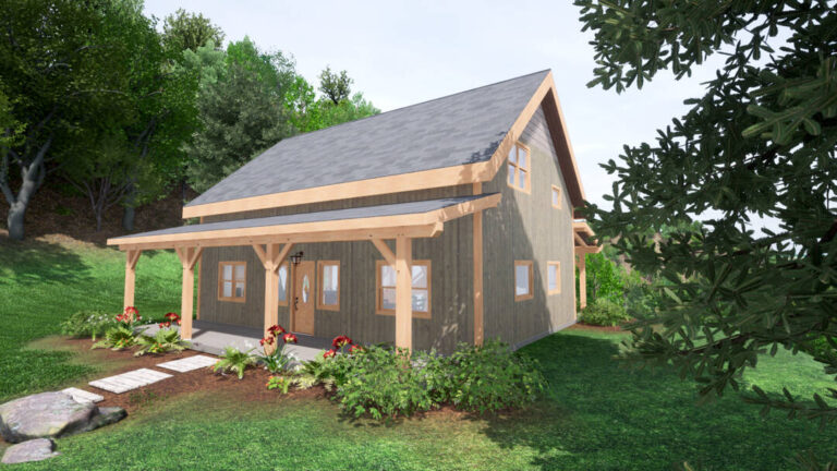 24×36 Timber Frame Barndominium Plan - Timber Frame HQ