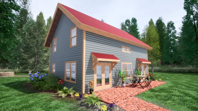 24x36 Heavy Timber Barn Plan - Timber Frame HQ