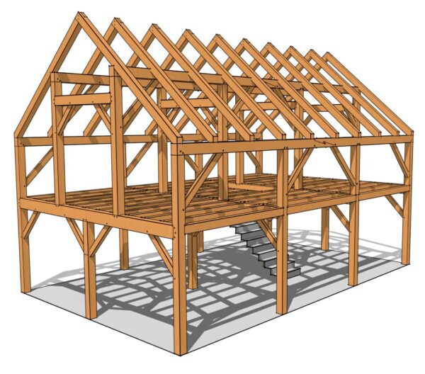 24×36 Timber Frame Barn Home Plan - Timber Frame HQ