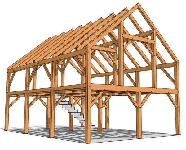 24x36 Timber Frame Barn Plan