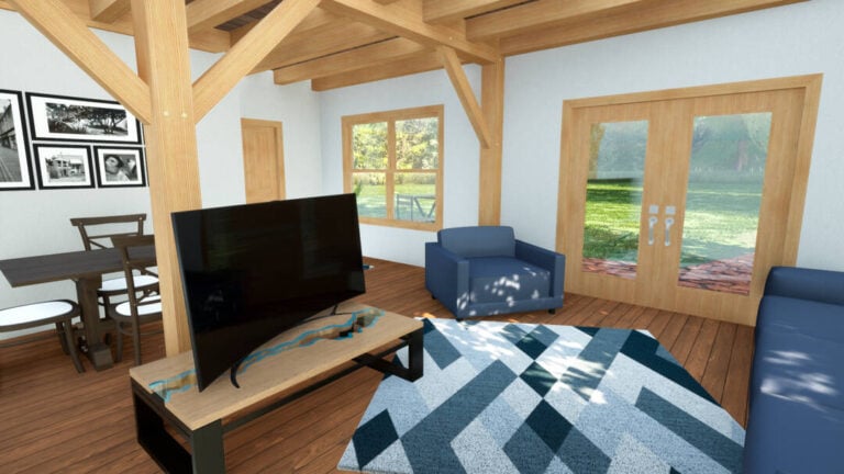 24x36 Heavy Timber Barn Plan - Timber Frame HQ