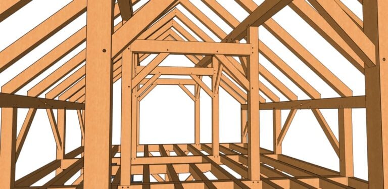 24x36 Heavy Timber Barn Plan - Timber Frame HQ