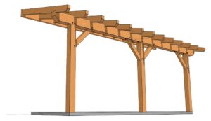 Timber Frame Porch Plan Front