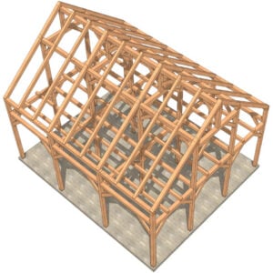 30×36 Heavy Timber Barn Plan - Timber Frame HQ