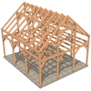 30×36 Heavy Timber Barn Plan - Timber Frame HQ