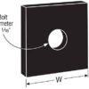 Drawing of the Heavy Duty Square Washer with dimensions