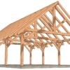 24x36 Timber Frame Pavilion Eye Level View