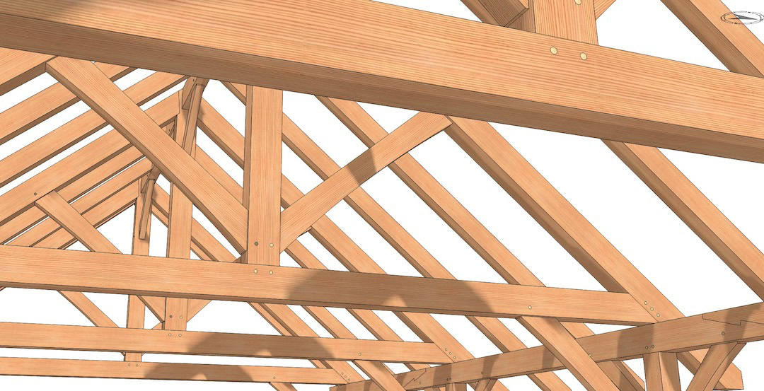 Close Up of the 24x36 Timber Frame Pavilion Close Up of the 24x36 Timber Frame Pavilion