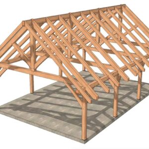 24x36 Timber Frame Pavilion rendering