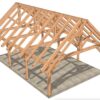 24x36 Timber Frame Pavilion Seen From Height
