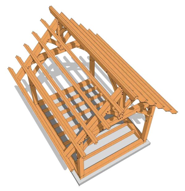 12x16 King Post Truss Plan - Image 5