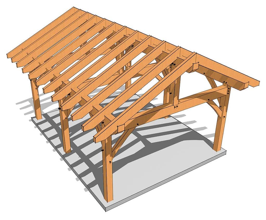 16x20 King Post Plan (3045) 6 inch _ 2