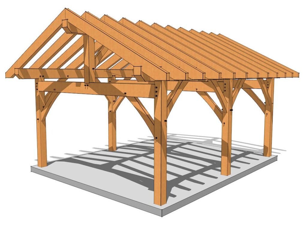 16x20 King Post Plan (3045) 6 inch _ 4