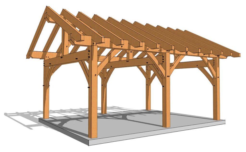 16x20 King Post Plan (3045) 6 inch _ 6