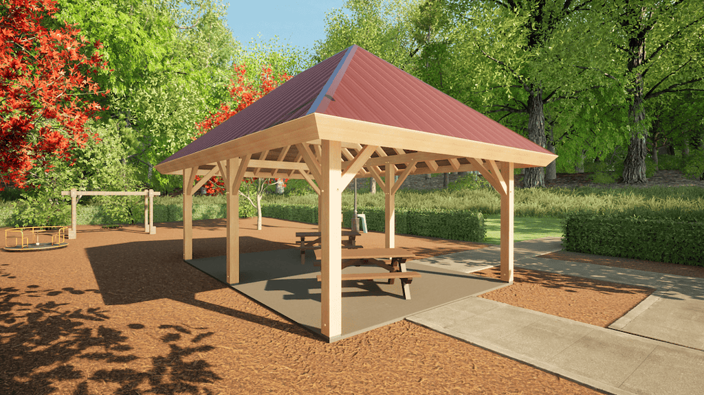 16x24 Hipped Roof Pavilion (45750)-1