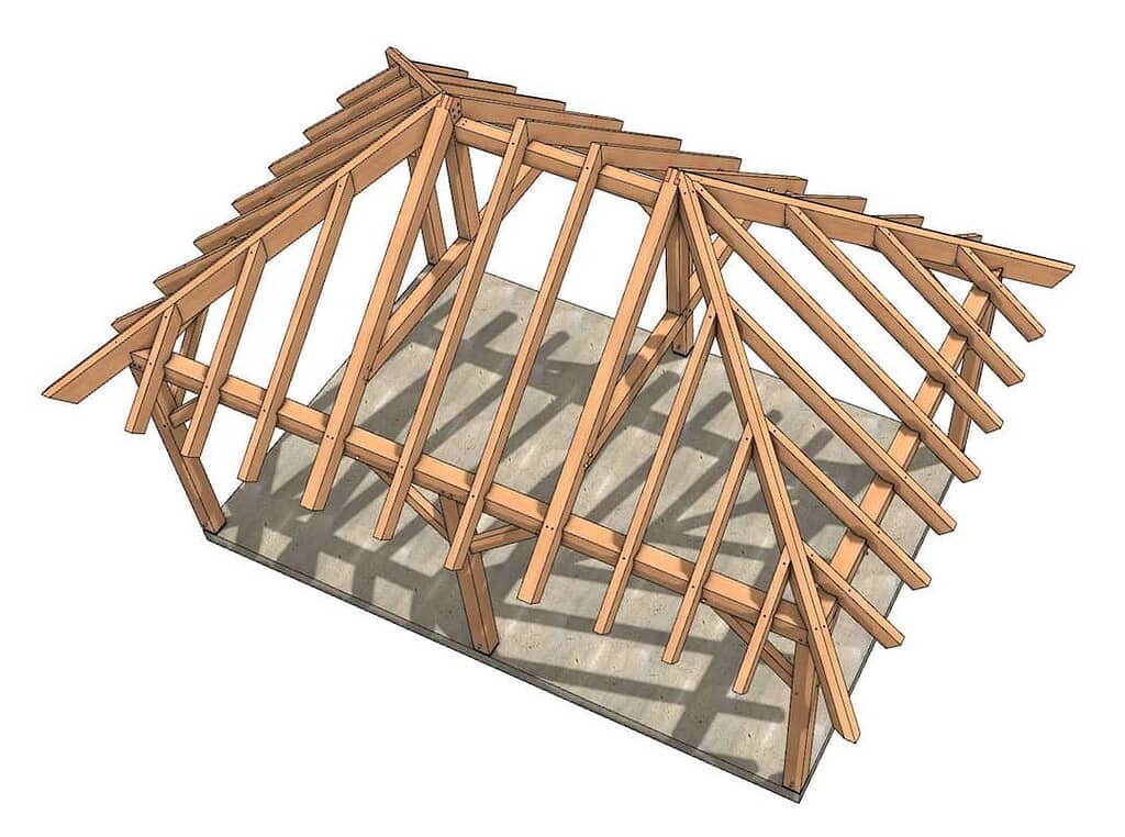 16x24 Hipped Roof Pavilion (45750)-5