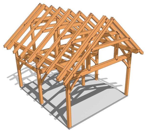 20x24 Timber Frame Plan with Loft - Image 5