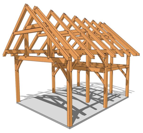 20x24 Timber Frame Plan with Loft - Image 9