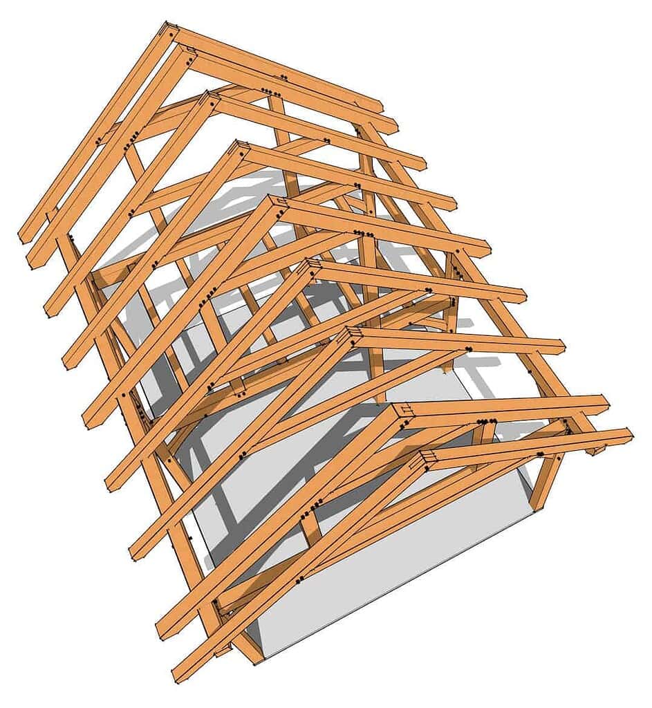 20x24 Timber Frame with Loft (5038) 9