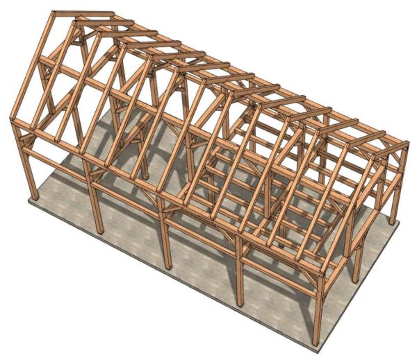 24x48 Timber Frame Barndominium Plan - Image 12