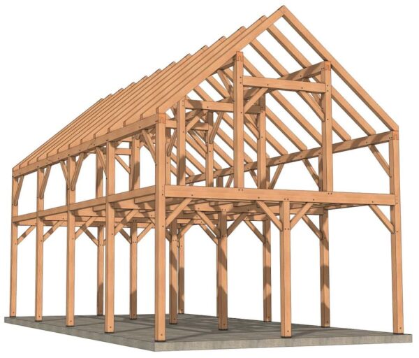 24x48 Timber Frame Barndominium Plan - Image 4