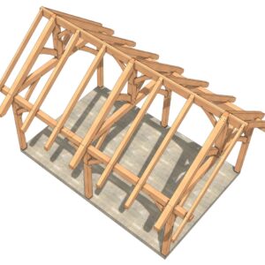 16x24 Timber Frame Pavilion seen from overhead