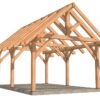 Eye level view of the 16x24 Timber Frame Pavilion