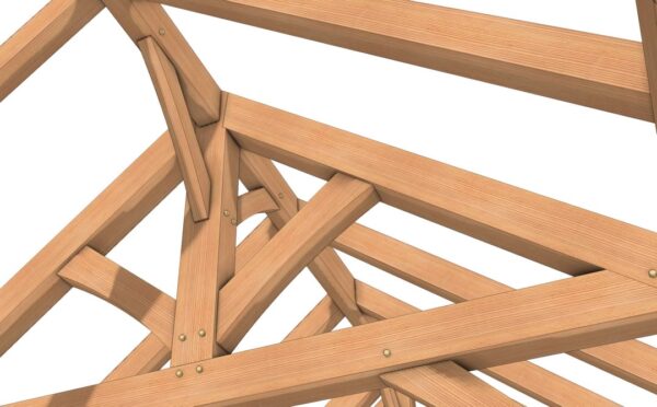 16x24 Timber Frame Pavilion Close Up