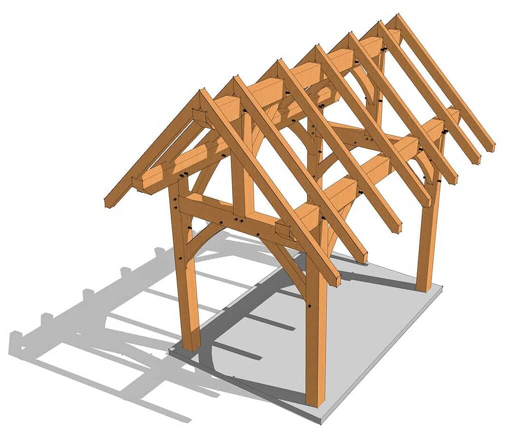 8×12 Timber Frame Plan (6731) 1