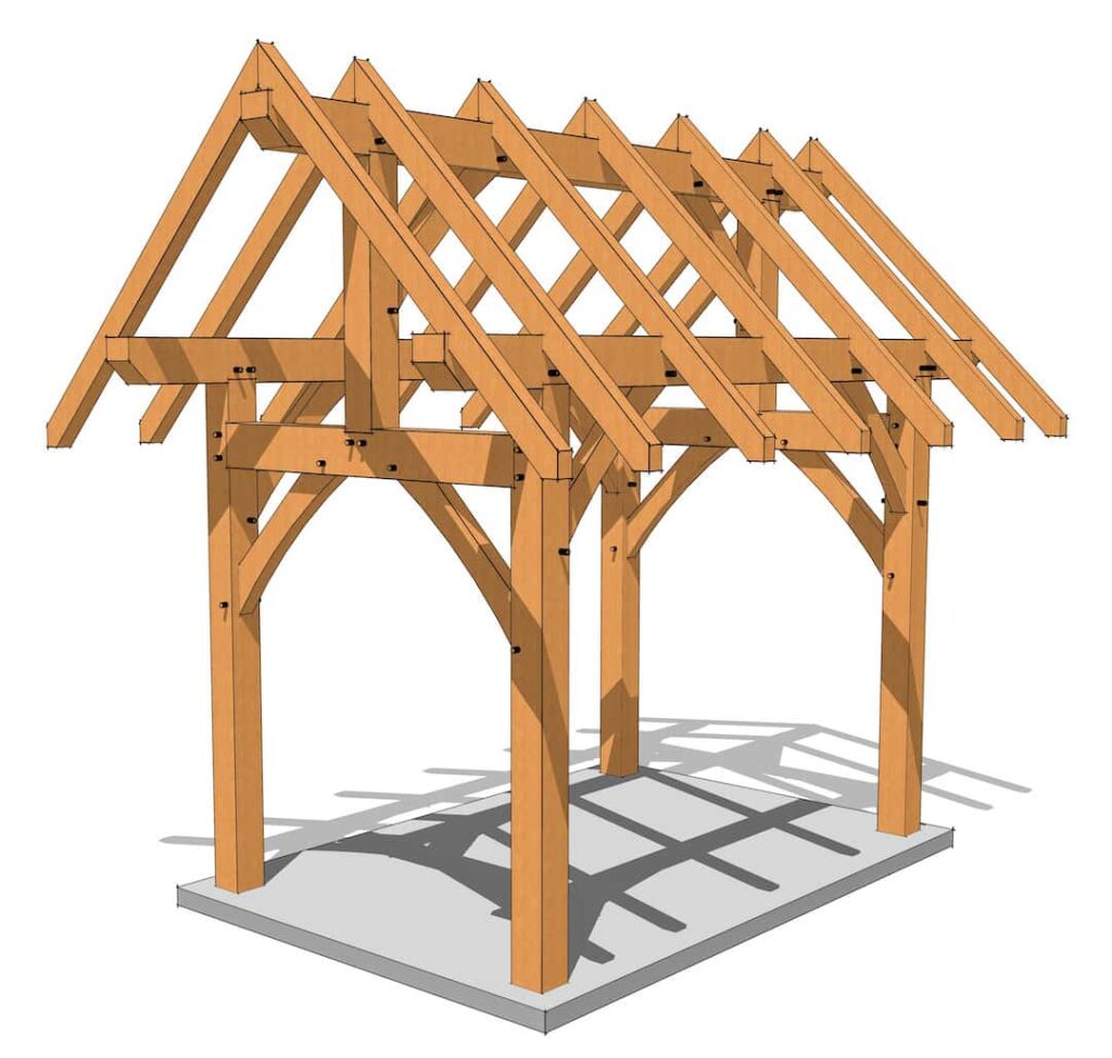 8×12 Timber Frame Plan (6731) 2