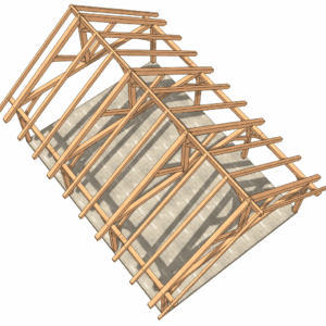 26x36 Timber Frame Pavilion King Post Joinery