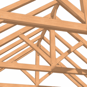 26x36 Timber Frame Pavilion King Post Joinery