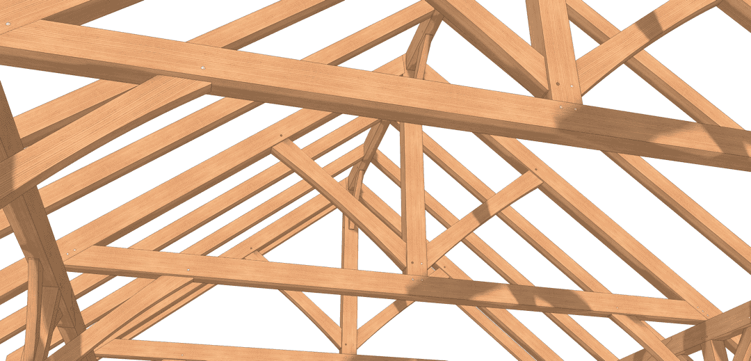 26x36 Timber Frame Pavilion King Post Joinery