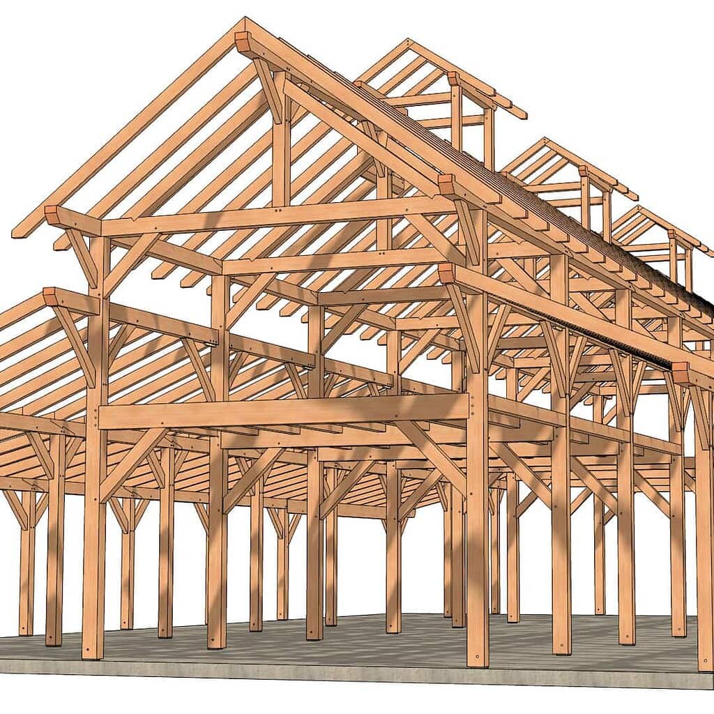 52x90 Timber Frame Monitor Barn